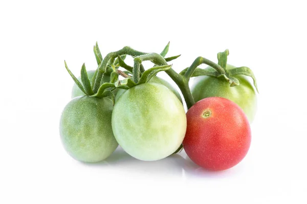 Young Tomato Balls Nature White Background — Fotografia de Stock