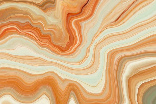 Marmur Atrament Kolorowy Pomarańczowy Wzór Marmur Tekstura Tło Mogą Być — Zdjęcie stockowe