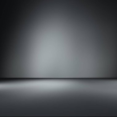 Dark black studio room with spotlight backdrop wallpaper, blank perspective for show or your product display montage or artwork. 
