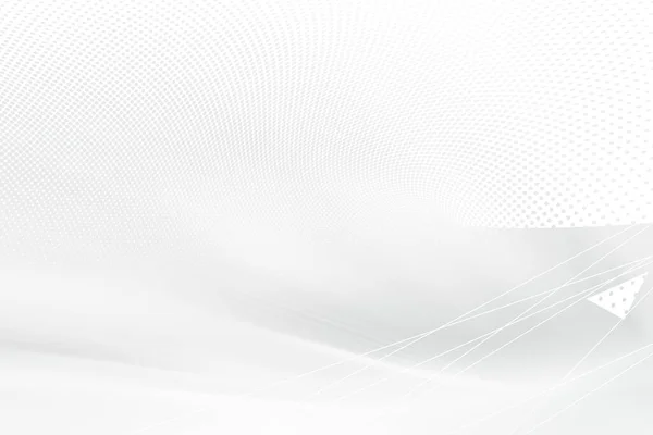 白い線の動きの背景の壁紙が付いている灰色のハーフトーンパターン クリーングレーの幾何学的背景 — ストック写真