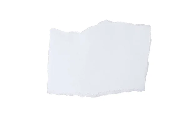 Beyaz Arka Plan Üzerinde Beyaz Yırtık Kağıt — Stok fotoğraf