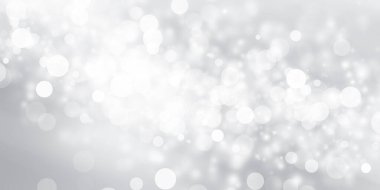 Beyaz ve gri Noel ışığı, kar tanesi bokeh arkaplanı, kış arkaplanı duvar kağıdı.