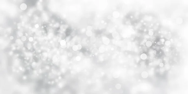 White Gray Christmas Light Snowflake Bokeh Background Winter Backdrop Wallpaper — 图库照片