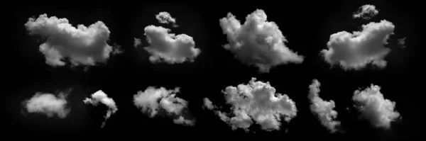 White Cloud Black Background Dark Tone — Foto de Stock
