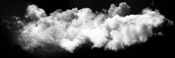 White Cloud Black Background Dark Tone — Foto de Stock