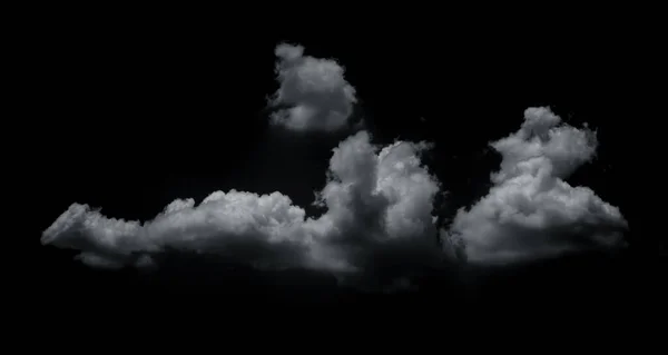 White Cloud Black Background Wide Sky Clouds Dark Tone — Stock Photo, Image