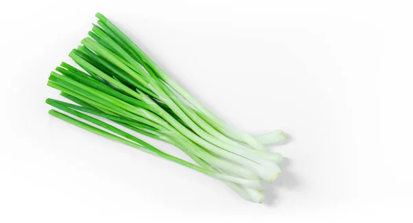 Spring Onions Isolated White Background Fresh Green Onions Isolated White — Fotografia de Stock