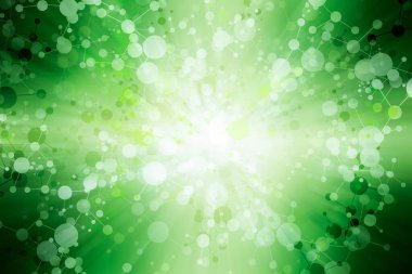 Koyu yeşil bokeh bulanık arkaplan / Yeşil zemin üzerindeki daire ışığı.