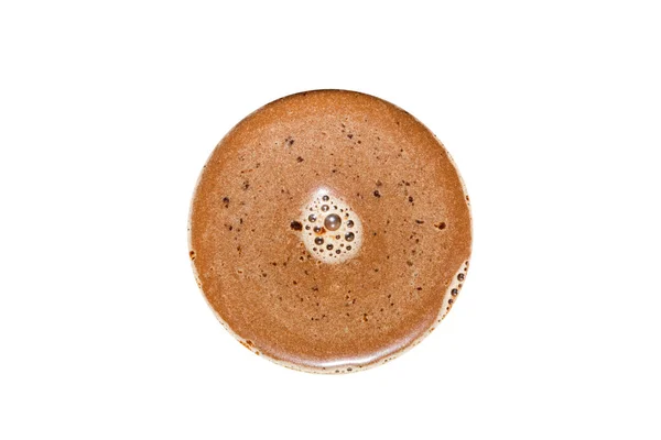 Top View Hot Coffee Foam White Background — Stockfoto