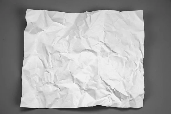 White Gray Crumpled Paper Gray Background Crush Paper Becomes Creased — Foto de Stock