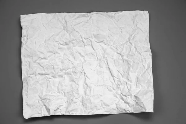 White Gray Crumpled Paper Gray Background Crush Paper Becomes Creased — 图库照片