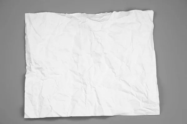 White Gray Crumpled Paper Gray Background Crush Paper Becomes Creased — Foto Stock