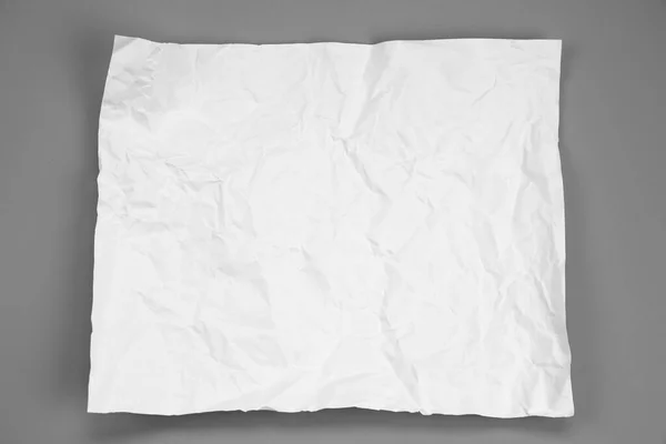 White Gray Crumpled Paper Gray Background Crush Paper Becomes Creased — Zdjęcie stockowe