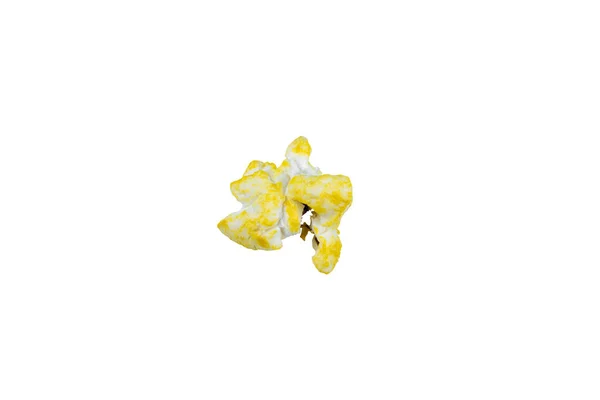 Popcorn Isolated White Background Top View Tasty Popcorn — 스톡 사진