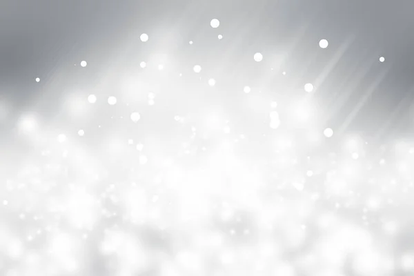 Weiße Schneeflocke Verschwommen Auf Grau Defokussiert Hintergrund Luxus Weihnachten Glanz — Stockfoto