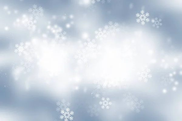 Fiocco Neve Bianco Offuscata Sfondo Grigio Sfocato Luxury Wallaper Natale — Foto Stock