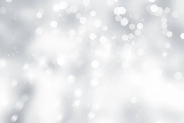 Λευκή Νιφάδα Χιονιού Θολή Γκρίζο Defocused Φόντο Πολυτελείας Χριστούγεννα Λάμψη Royalty Free Εικόνες Αρχείου