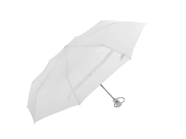 White Umbrella Clipping Path Isolated White Background Mock — Stock Photo, Image