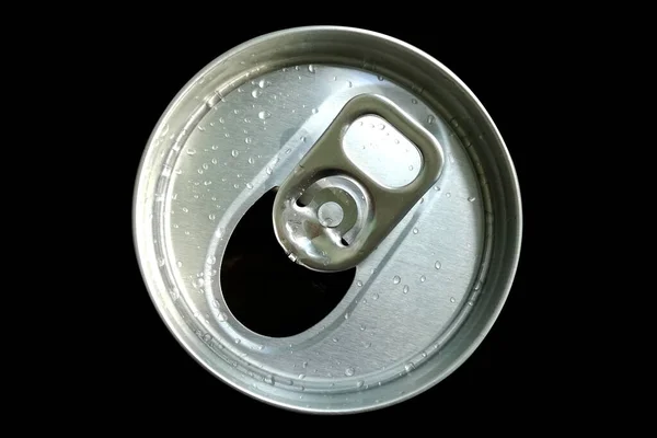 Opened Cans Soft Drinks Made Aluminum Have Light Shiny Surface — Stock Photo, Image