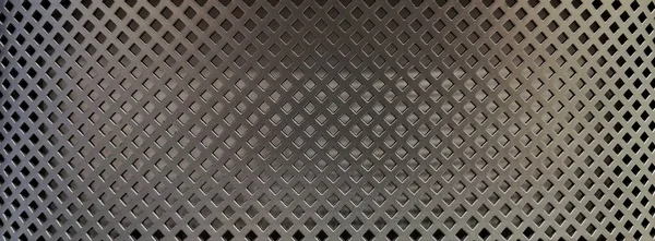 Grille Noire Fond Métallique Dans Obscurité Fond Maille Sans Couture — Photo