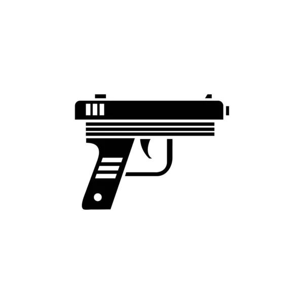 Pistola Vetor Design Logotipo Ilustração Ícone Templa —  Vetores de Stock