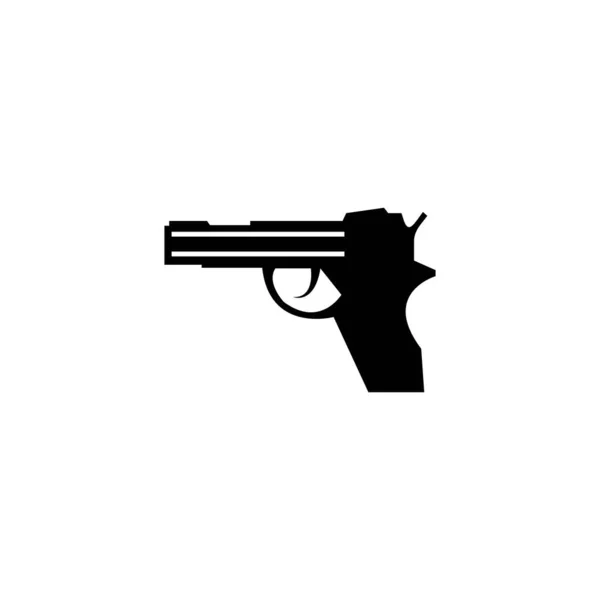 Pistola Vettoriale Disegno Logo Illustrazione Icona Templa — Vettoriale Stock