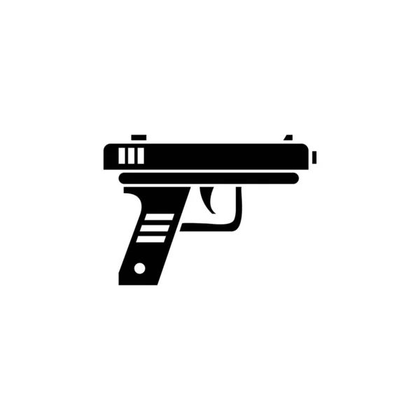 Pistol Vector Ontwerp Logo Illustratie Pictogram Templa — Stockvector