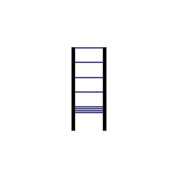 Ladder Telescopic Allumunium Design Illustration Icon Logo Templat — Stock vektor