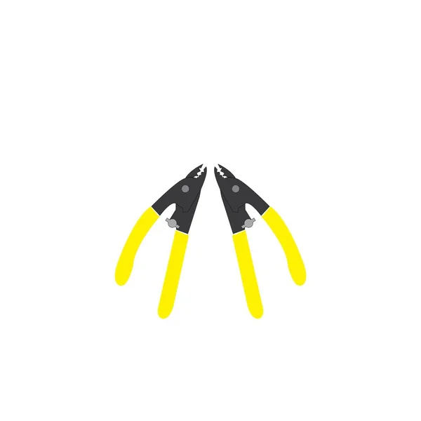 Fiber Plier Optic Design Illustration Icon Logo Templat — Stock Vector