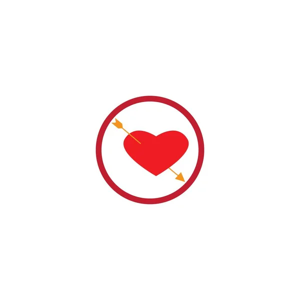 Διάνυσμα Εικονιδίου Σχεδίασης Λογότυπου Αγάπης — Φωτογραφία Αρχείου