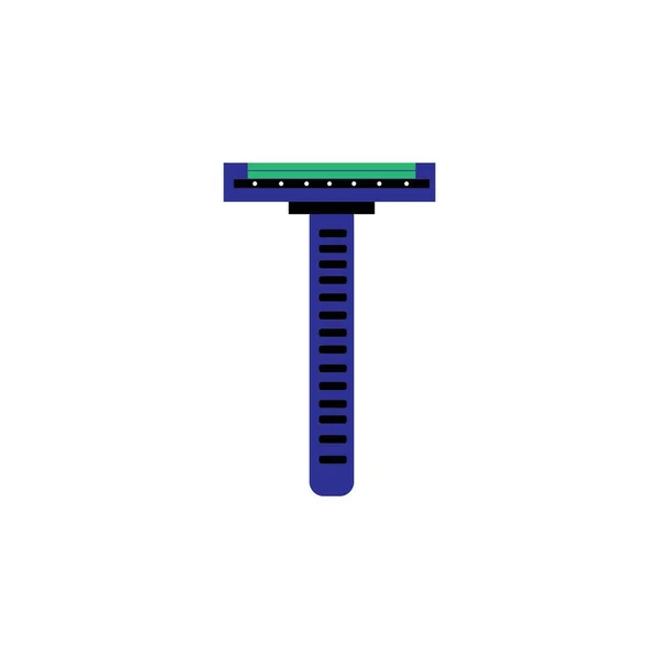 Schnurrbart Rasiermesser Design Illustration Symbol Logo Templat — Stockvektor