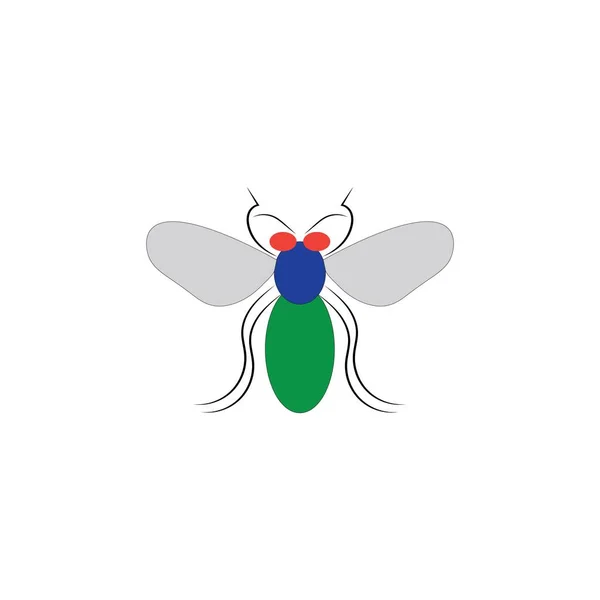 Fly Design Illustration Icon Logo Templat — Vetor de Stock