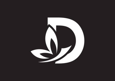 Bu yaratıcı bir harf. Kelebek simgesi tasarımı ekle.