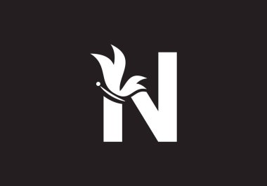 Bu yaratıcı bir harf. Kelebek simgesi tasarımı ekle.