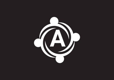 Bu yaratıcı bir harf yuvarlak simge tasarımı