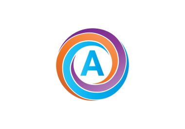 Bu yaratıcı bir harf yuvarlak simge tasarımı