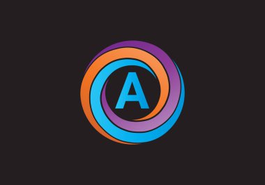 Bu yaratıcı bir harf yuvarlak simge tasarımı