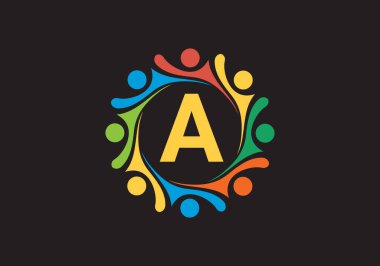 Bu yaratıcı bir harf yuvarlak simge tasarımı