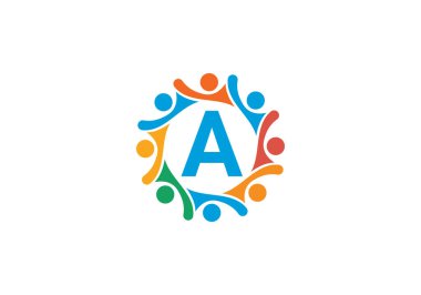 Bu yaratıcı bir harf yuvarlak simge tasarımı