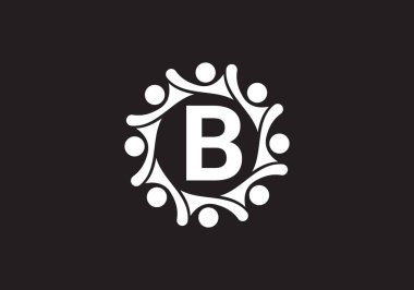 Bu bir B harfi yuvarlak simge tasarımı