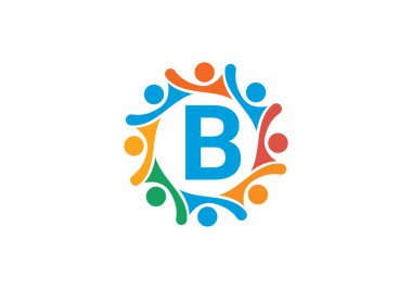 Bu bir B harfi yuvarlak simge tasarımı