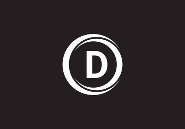 Bu bir D harfi yuvarlanmış simge tasarımı