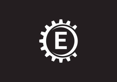 Bu bir E harfi yuvarlak simge tasarımı