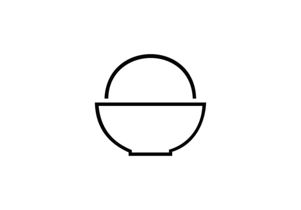 Bowl Logo Design Your Business — Stok Vektör