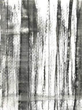 suluboya siyah Asya mürekkebi soyut el çizimi. Kravat boyası beyaz arkaplan. Islak..