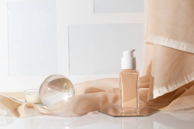 arka plan, makyaj şişesi losyonu vakfı astar krem ürünü güzellik moda cilt bakım modeli