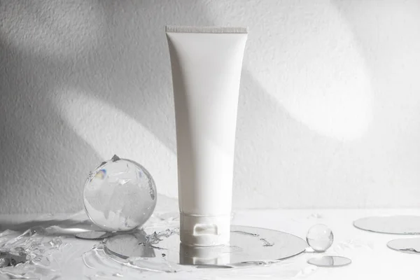 Background Cosmetic Makeup Bottle Lotion Foundation Primer Cream Product Beauty — Zdjęcie stockowe