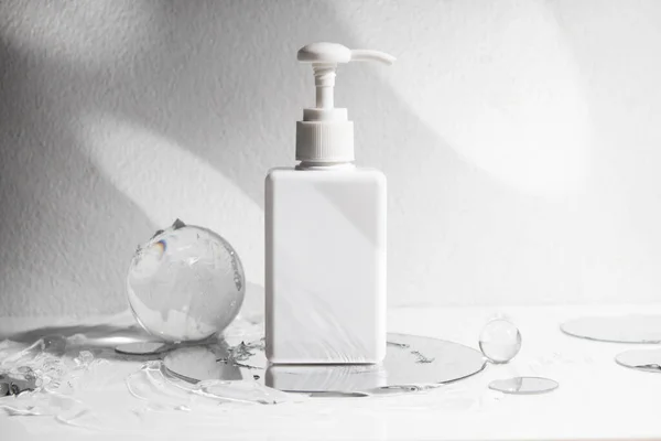 Background Cosmetic Makeup Bottle Lotion Foundation Primer Cream Product Beauty — Fotografia de Stock