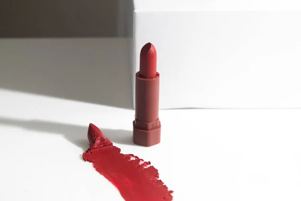 Background Cosmetic Lipstick Makeup Swatch Color Smudge Liquid Texture Cream — Stockfoto