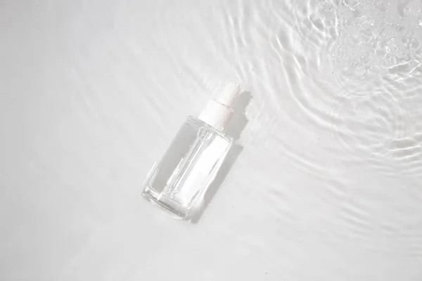 Achtergrond Cosmetische Make Fles Lotion Serum Crème Product Met Schoonheid — Stockfoto